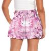 Pointodoor Axolotl Athletic Shorts for Girl 3-16Y Cherry Blossom Running Shorts Cute Summer Shorts Girls High Waisted Stretch Sports Workout Shorts with Pockets view 2