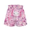 Pointodoor Axolotl Athletic Shorts for Girl 3-16Y Cherry Blossom Running Shorts Cute Summer Shorts Girls High Waisted Stretch Sports Workout Shorts with Pockets view 4