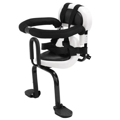 ACAGALA Back Mounted Child Bike Seat Toddler Bike Seat with U-Shaped Guardrail Folding Footrest and Safety Belt