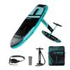 100L Inflatable Hydrofoil Board Versatile Inflatable Surfing Board for Water Sports Board for Kitesurf Wakesurf,Lucid ICE Hydrofoil Board-Blue Green Color view 1