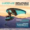 100L Inflatable Hydrofoil Board Versatile Inflatable Surfing Board for Water Sports Board for Kitesurf Wakesurf,Lucid ICE Hydrofoil Board-Blue Green Color view 2