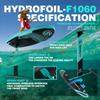 100L Inflatable Hydrofoil Board Versatile Inflatable Surfing Board for Water Sports Board for Kitesurf Wakesurf,Lucid ICE Hydrofoil Board-Blue Green Color view 3