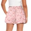 Pointodoor Pig Girls Athletic Shorts Cute Active Running Shorts Kids Summer Shorts with Pockets Casual High Waist Yoga Shorts for Girl 3-16 Years view 2