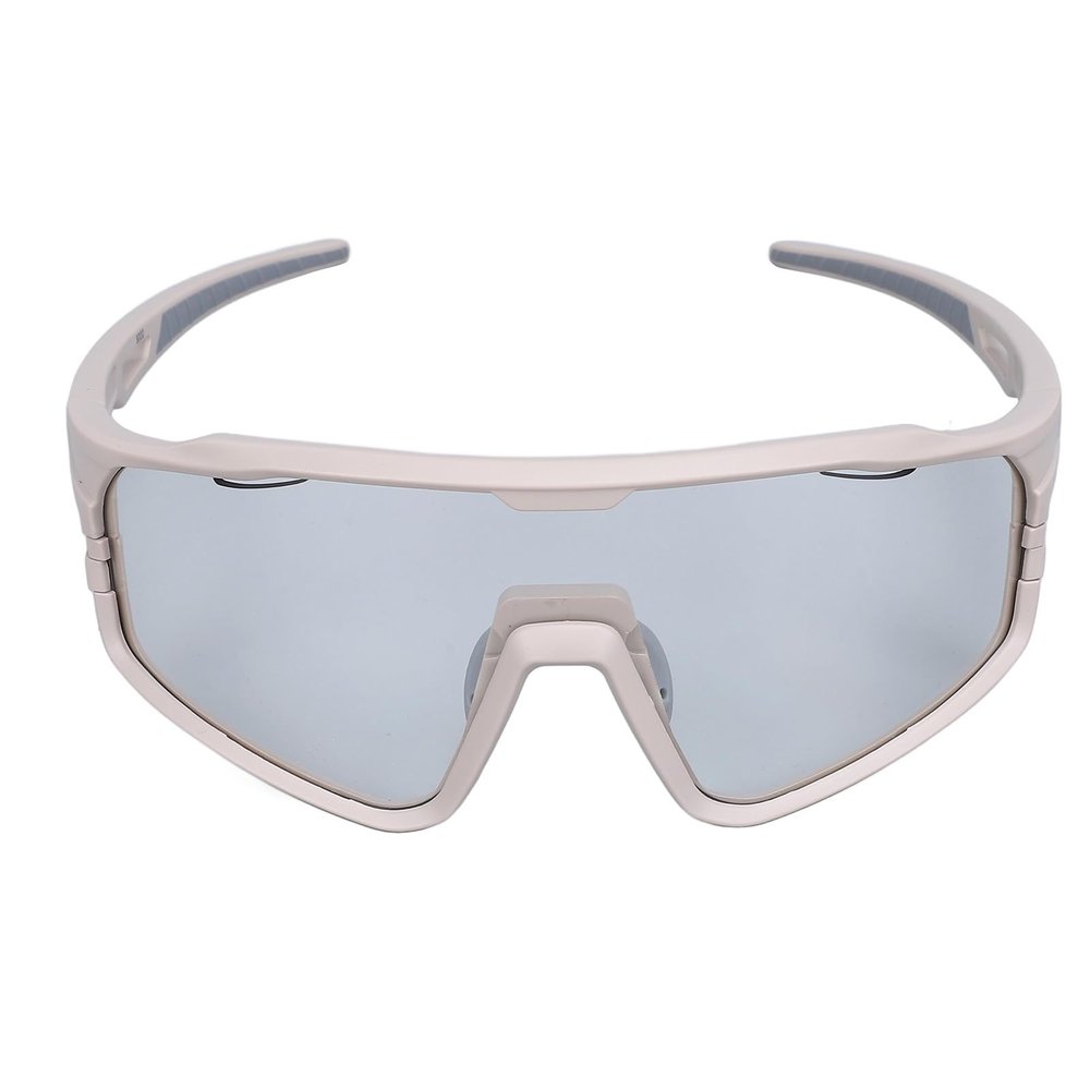 BTSEURY Cycling Sunglasses, Polarized Sunglasses, Windproof Photochromic Sports Sunglasses with Matte Apricot Sand Transparent Color Changing Lens Fluorescent Gold Polarized Lens