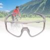BTSEURY Cycling Sunglasses, Polarized Sunglasses, Windproof Photochromic Sports Sunglasses with Matte Apricot Sand Transparent Color Changing Lens Fluorescent Gold Polarized Lens view 4