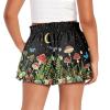 Pointodoor Mushroom Girls Athletic Shorts Butterfly Running Shorts 13-14Y Girl's Summer Shorts Lightweight High Waist Active Short with Pockets view 2