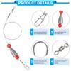 Carolina Ready Rigs for Bass Fishing, Steel Fishing Leaders with Bullet Sinker Swivels Pre-Rigged Carolina Rigs for Catfishing Walleye Grouper Saltwater Freshwater 3/8oz 1/2oz 3/4oz(3/8oz-5pcs) view 3