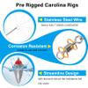 Carolina Ready Rigs for Bass Fishing, Steel Fishing Leaders with Bullet Sinker Swivels Pre-Rigged Carolina Rigs for Catfishing Walleye Grouper Saltwater Freshwater 3/8oz 1/2oz 3/4oz(3/8oz-5pcs) view 4