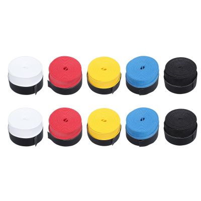 NOENNULL 10Pcs Tennis Racket Grip Tape Anti Slip Comfortable Grip Tape Sweat Absorbent Badminton Racket Overgrips for Fishing Rods Squash Racket (Mixed color)