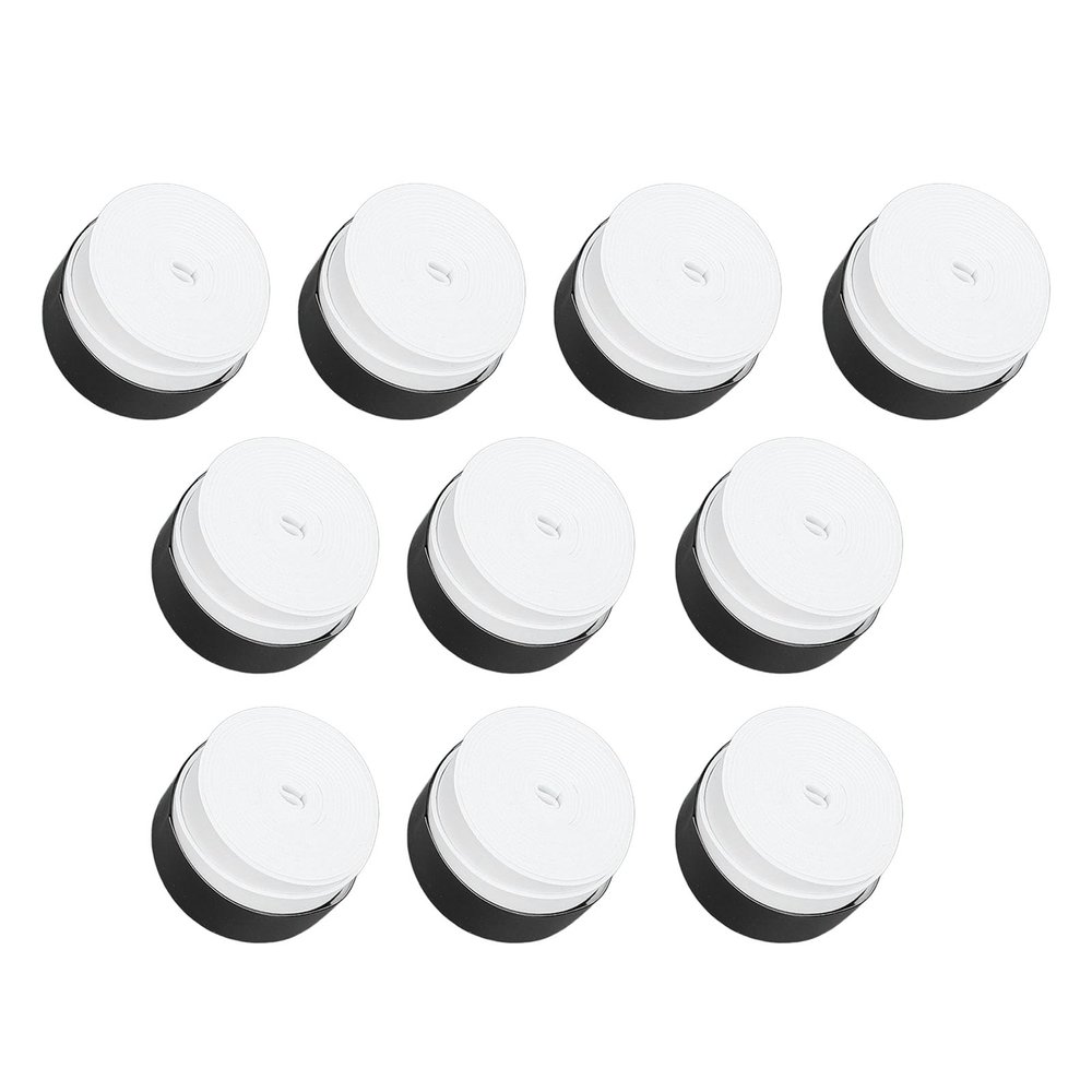 NOENNULL 10Pcs Tennis Racket Grip Tape Anti Slip Comfortable Grip Tape Sweat Absorbent Badminton Racket Overgrips for Fishing Rods Squash Racket (White)