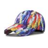 Leaves Prints Baseball Hat for Men Women Sun Hat Cap Adjustable Outdoor Trucker Hat Cap Hiphop Hat (Blue, One Size) view 2