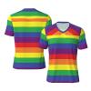 Stylish Athletic Sports Jersey LGBT-Rainbow-Pride-Stripes Men's Rugby Jersey Small view 1