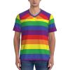 Stylish Athletic Sports Jersey LGBT-Rainbow-Pride-Stripes Men's Rugby Jersey Small view 3