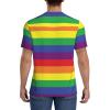 Stylish Athletic Sports Jersey LGBT-Rainbow-Pride-Stripes Men's Rugby Jersey Small view 4