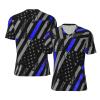 Stylish Athletic Sports Jersey Thin-Blue-Line-Flag-Police Men's Rugby Jersey Small view 1