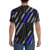 Stylish Athletic Sports Jersey Thin-Blue-Line-Flag-Police Men's Rugby Jersey Small view 4