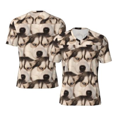 Stylish Athletic Sports Jersey Funny-Boring-Siberian-Husky-Dog Men's Rugby Jersey Small Black