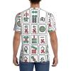 Stylish Athletic Sports Jersey Mahjong-China-Culture-Hipster Men's Rugby Jersey 4X-Large Black view 4