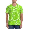 Stylish Athletic Sports Jersey Lime Green Pattern Men's Rugby Jersey Large view 2