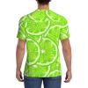 Stylish Athletic Sports Jersey Lime Green Pattern Men's Rugby Jersey Large view 4