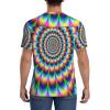 Stylish Athletic Sports Jersey Rainbow-Spin-Psychedelic Men's Rugby Jersey Large view 4
