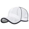 Unisex Quick-Dry Baseball Cap with Breathable Mesh Adjustable Sports Hat Running Cap Outdoor Sun Hat for Men (White, One Size) view 1