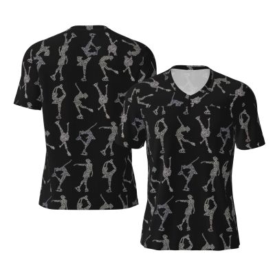 Stylish Athletic Sports Jersey I-Love-Figure-Skating Men's Rugby Jersey X-Large Black