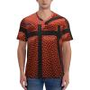 Stylish Athletic Sports Jersey Basketball Lover Ball Texture Men's Rugby Jersey 4X-Large Black view 4
