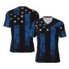 Stylish Athletic Sports Jersey Thin-Blue-Line-Police-Life Men's Rugby Jersey 3X-Large view 1