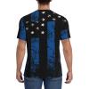 Stylish Athletic Sports Jersey Thin-Blue-Line-Police-Life Men's Rugby Jersey 3X-Large view 4