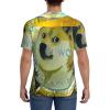 Stylish Athletic Sports Jersey Dogecoin-Shiba-Inu-Bitcoin Men's Rugby Jersey Small Black view 4
