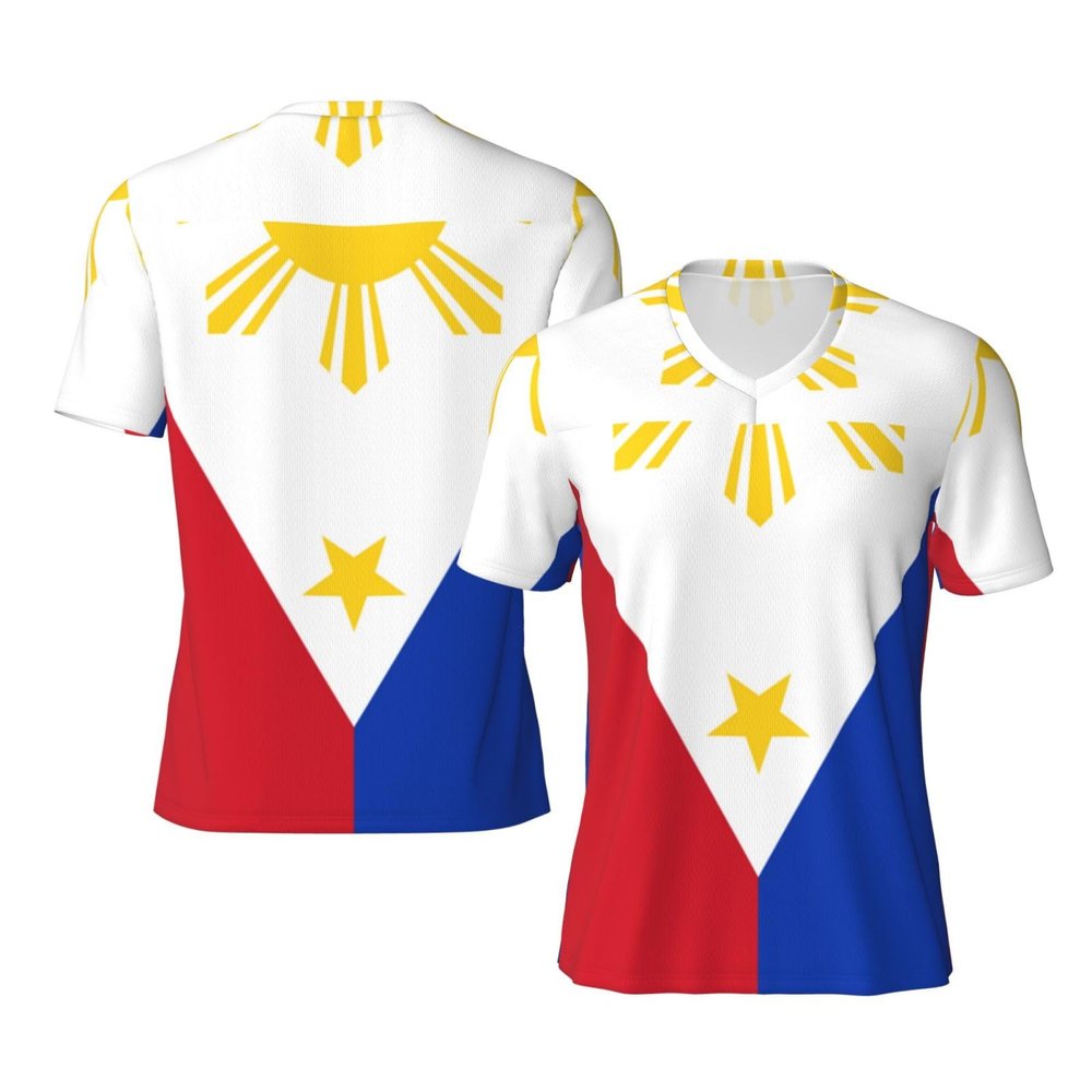 Stylish Athletic Sports Jersey Philippine-Flag-Proud Men's Rugby Jersey 4X-Large