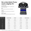 Stylish Athletic Sports Jersey Thin-Blue-Line-Flag-American Men's Rugby Jersey Xx-Large view 2