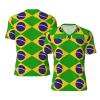 Stylish Athletic Sports Jersey Brazil-Flag-Proud-Soccer Men's Rugby Jersey 3X-Large view 1