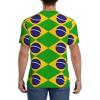 Stylish Athletic Sports Jersey Brazil-Flag-Proud-Soccer Men's Rugby Jersey 3X-Large view 4