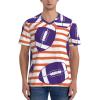 Stylish Athletic Sports Jersey American-College-Football-Purple-Orange Men's Rugby Jersey Large view 2