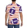Stylish Athletic Sports Jersey American-College-Football-Purple-Orange Men's Rugby Jersey Large view 4