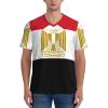 Stylish Athletic Sports Jersey Egypt-Egyptian-Flag-Soccer Men's Rugby Jersey 3X-Large view 2