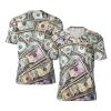 Stylish Athletic Sports Jersey Dollars-Money-Cash-Pattern Men's Rugby Jersey Large Black view 1