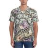 Stylish Athletic Sports Jersey Dollars-Money-Cash-Pattern Men's Rugby Jersey Large Black view 4