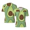 Stylish Athletic Sports Jersey Green Avocados Pattern Men's Rugby Jersey 3X-Large