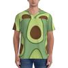 Stylish Athletic Sports Jersey Green Avocados Pattern Men's Rugby Jersey 3X-Large view 2