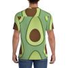 Stylish Athletic Sports Jersey Green Avocados Pattern Men's Rugby Jersey 3X-Large view 4
