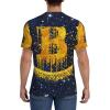 Stylish Athletic Sports Jersey Retro-Galaxy-Bitcoin-Blockchain Men's Rugby Jersey Medium view 4
