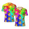 Stylish Athletic Sports Jersey Rainbow-Shiba-Inu-Doge-Life Men's Rugby Jersey X-Large view 1