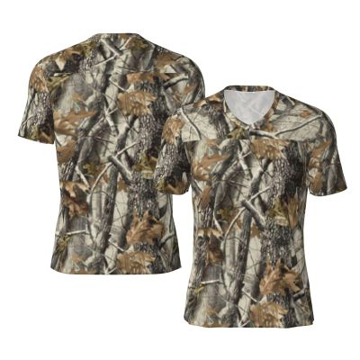 Stylish Athletic Sports Jersey Mossy-Tree-Camo-Leaf Men's Rugby Jersey X-Large