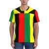 Stylish Athletic Sports Jersey Rasta-Jamaica-Raggae Men's Rugby Jersey X-Large Black view 2