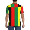 Stylish Athletic Sports Jersey Rasta-Jamaica-Raggae Men's Rugby Jersey X-Large Black view 4