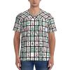 Stylish Athletic Sports Jersey Funny-Mahjong-Hipster Men's Rugby Jersey 4X-Large Black view 2