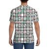 Stylish Athletic Sports Jersey Funny-Mahjong-Hipster Men's Rugby Jersey 4X-Large Black view 4